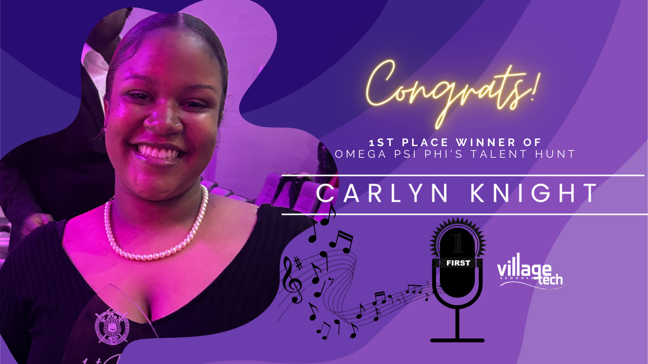 Congratulations to Village Tech’s Award-Winning Muse, Senior Carlyn Knight